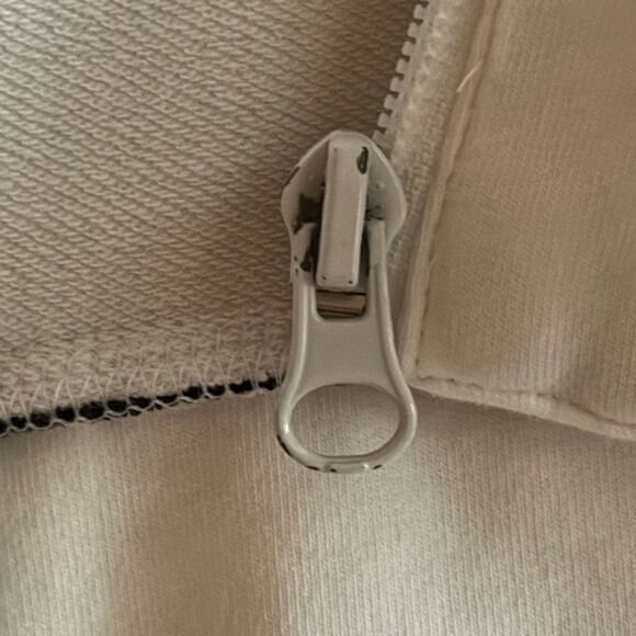 Jones New York Womens Zip Hoodie Jacket Size XL White Sailor Coastal Resort Prep - Picture 10 of 13